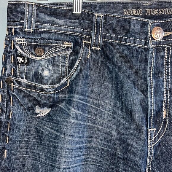 MEK Denim Men’s size W 40 denim jeans shorts Jorts baggy Skater - Picture 3 of 16